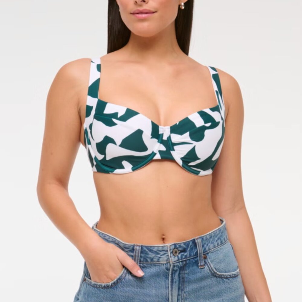 Abercrombie Curve Love Wide Strap Underwire Bikini Top XS